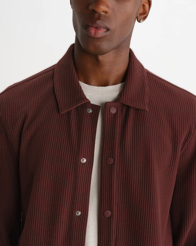 Hays Jersey Overshirt - Dark Burgundy