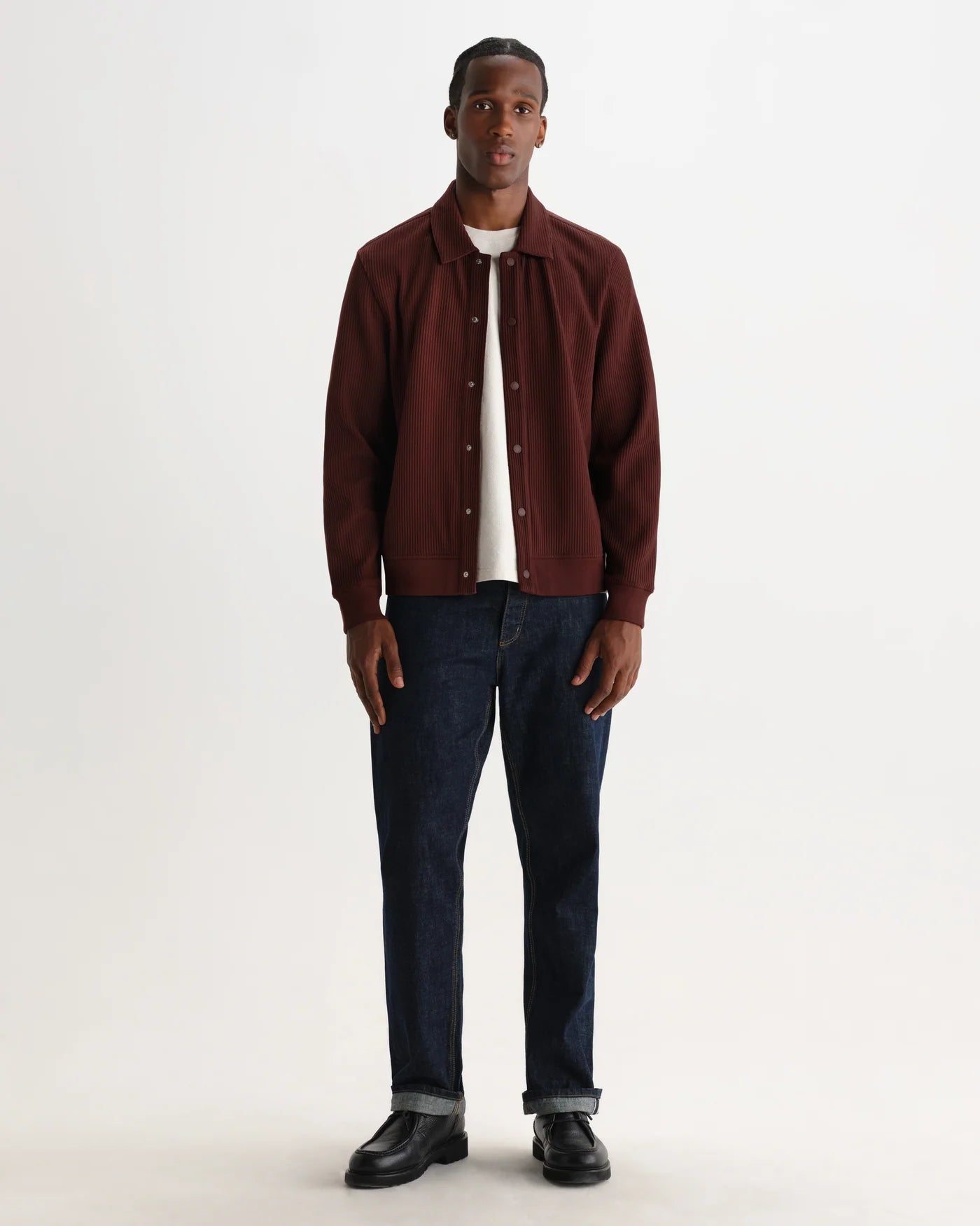 Hays Jersey Overshirt - Dark Burgundy