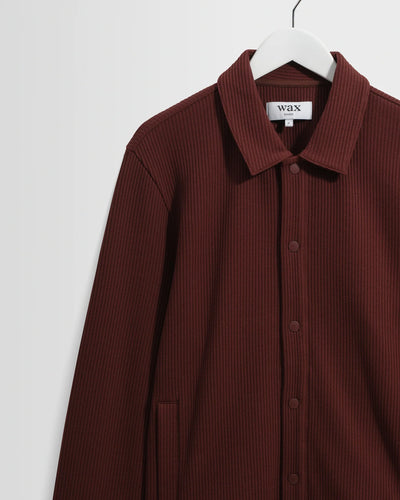 Hays Jersey Overshirt - Dark Burgundy