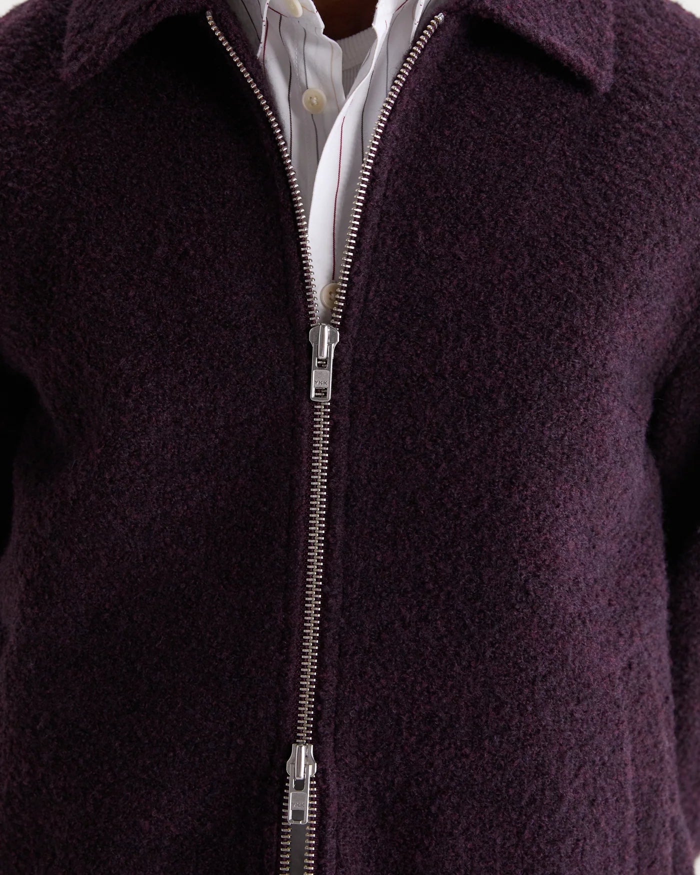 Heath Jacket Wool Blend Boucle - Dark Purple