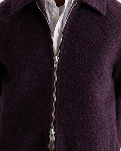 Heath Jacket Wool Blend Boucle - Dark Purple