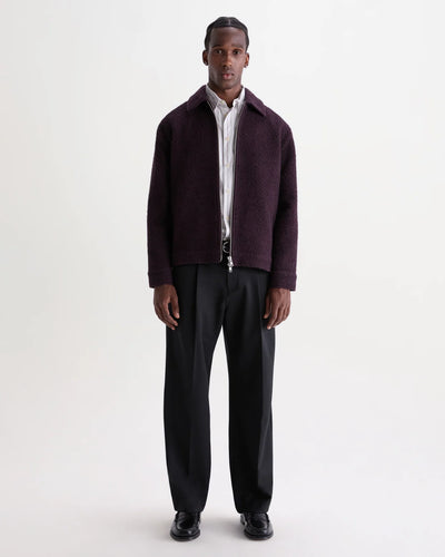 Heath Jacket Wool Blend Boucle - Dark Purple