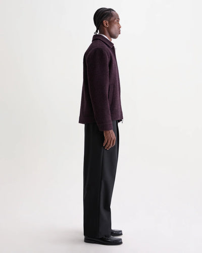 Heath Jacket Wool Blend Boucle - Dark Purple