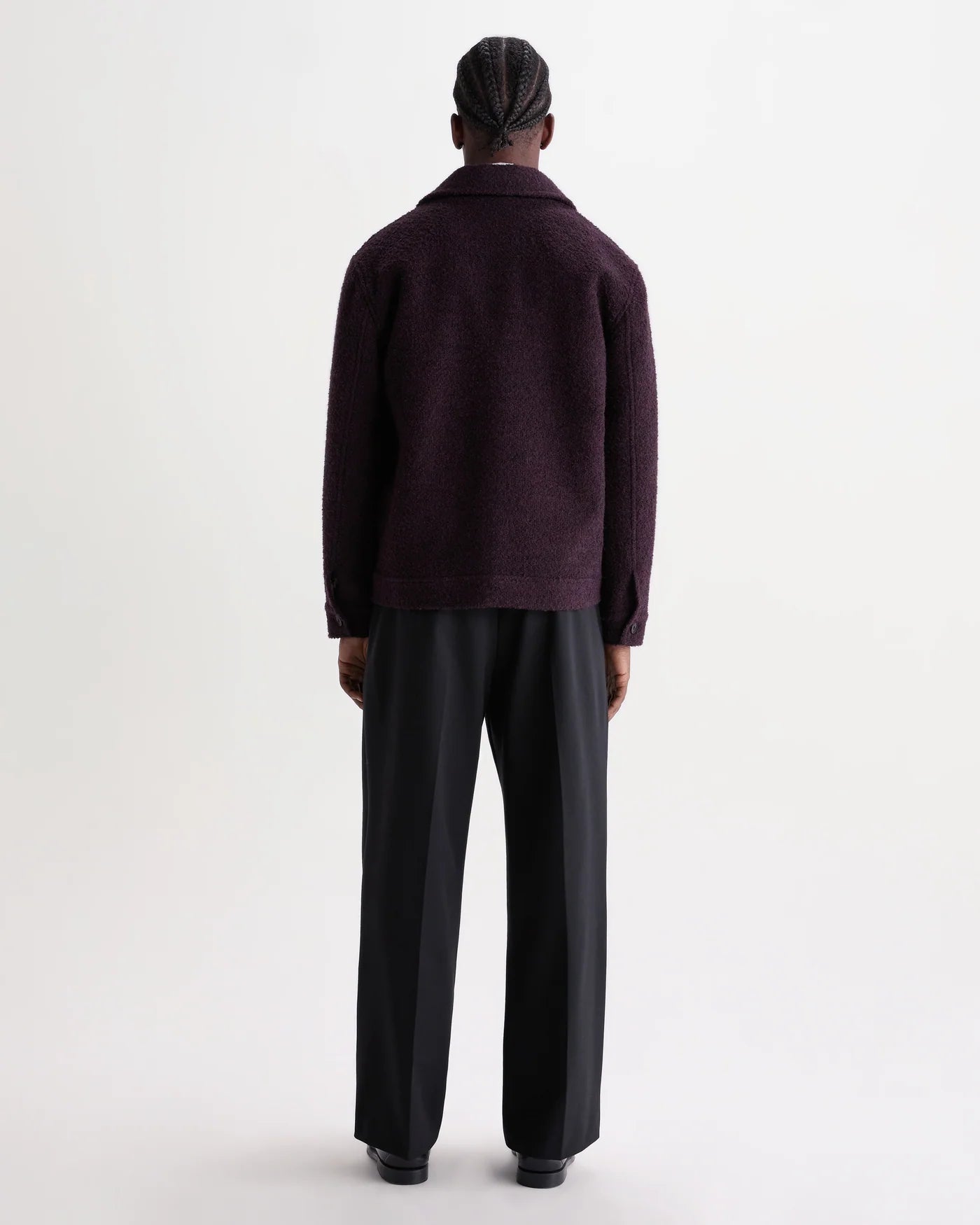 Heath Jacket Wool Blend Boucle - Dark Purple