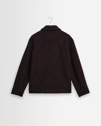 Heath Jacket Wool Blend Boucle - Dark Purple