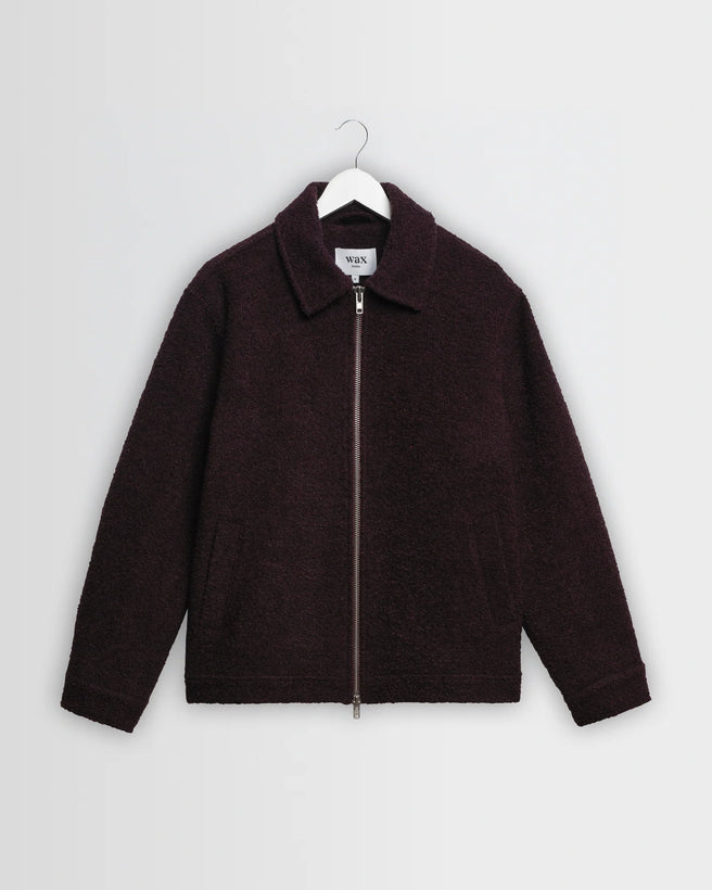 Heath Jacket Wool Blend Boucle - Dark Purple