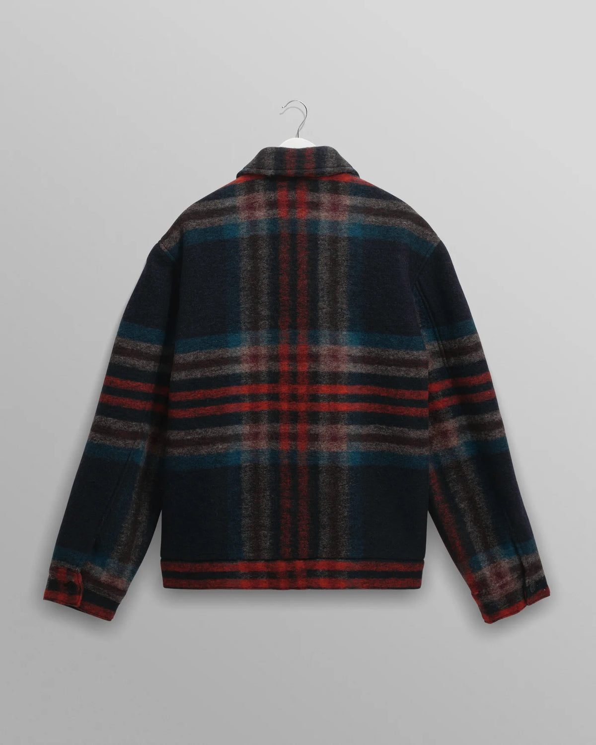 Heath Italian Wool Jacket - Navy And Multicolour Check