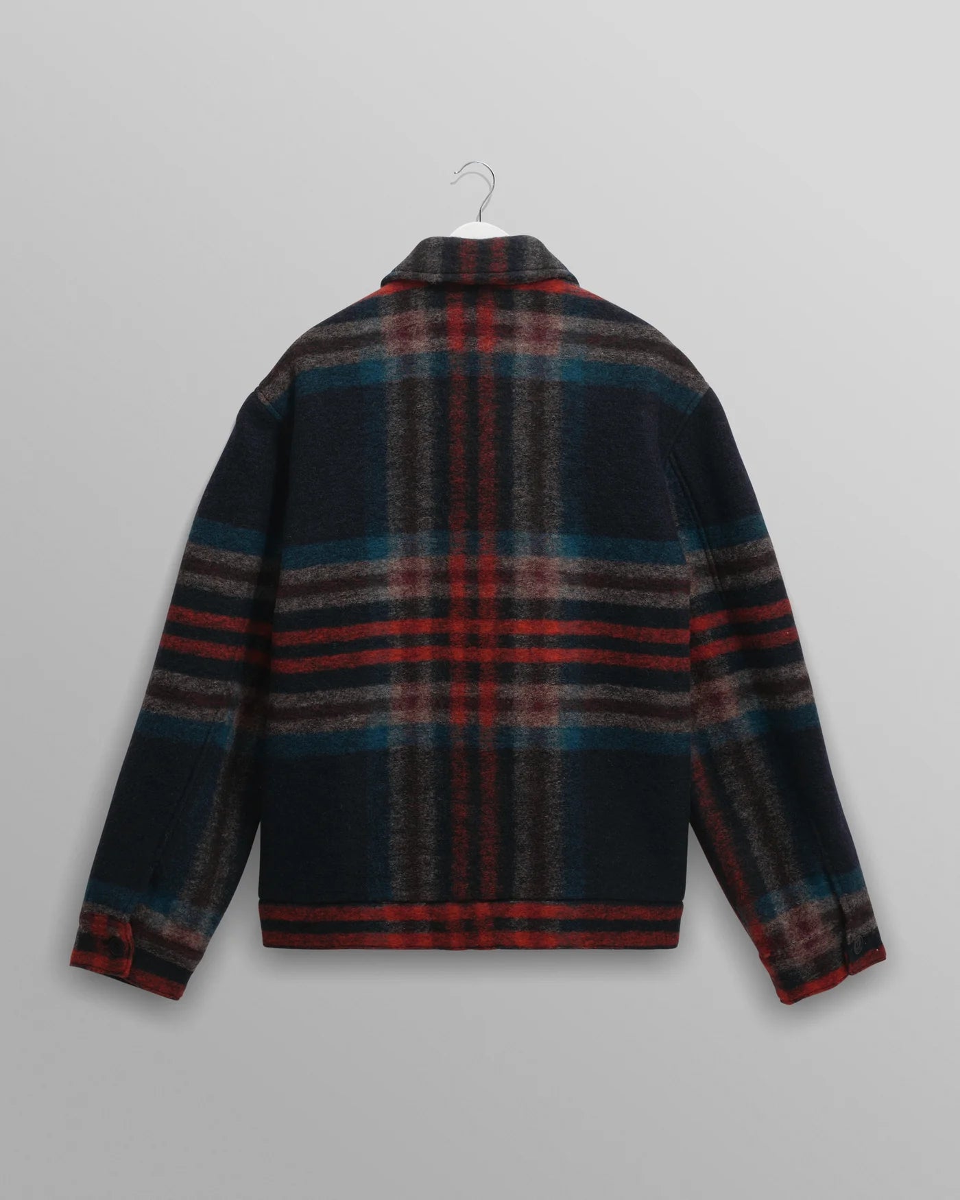 Heath Italian Wool Jacket - Navy And Multicolour Check