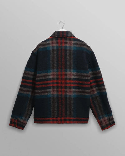 Heath Italian Wool Jacket - Navy And Multicolour Check