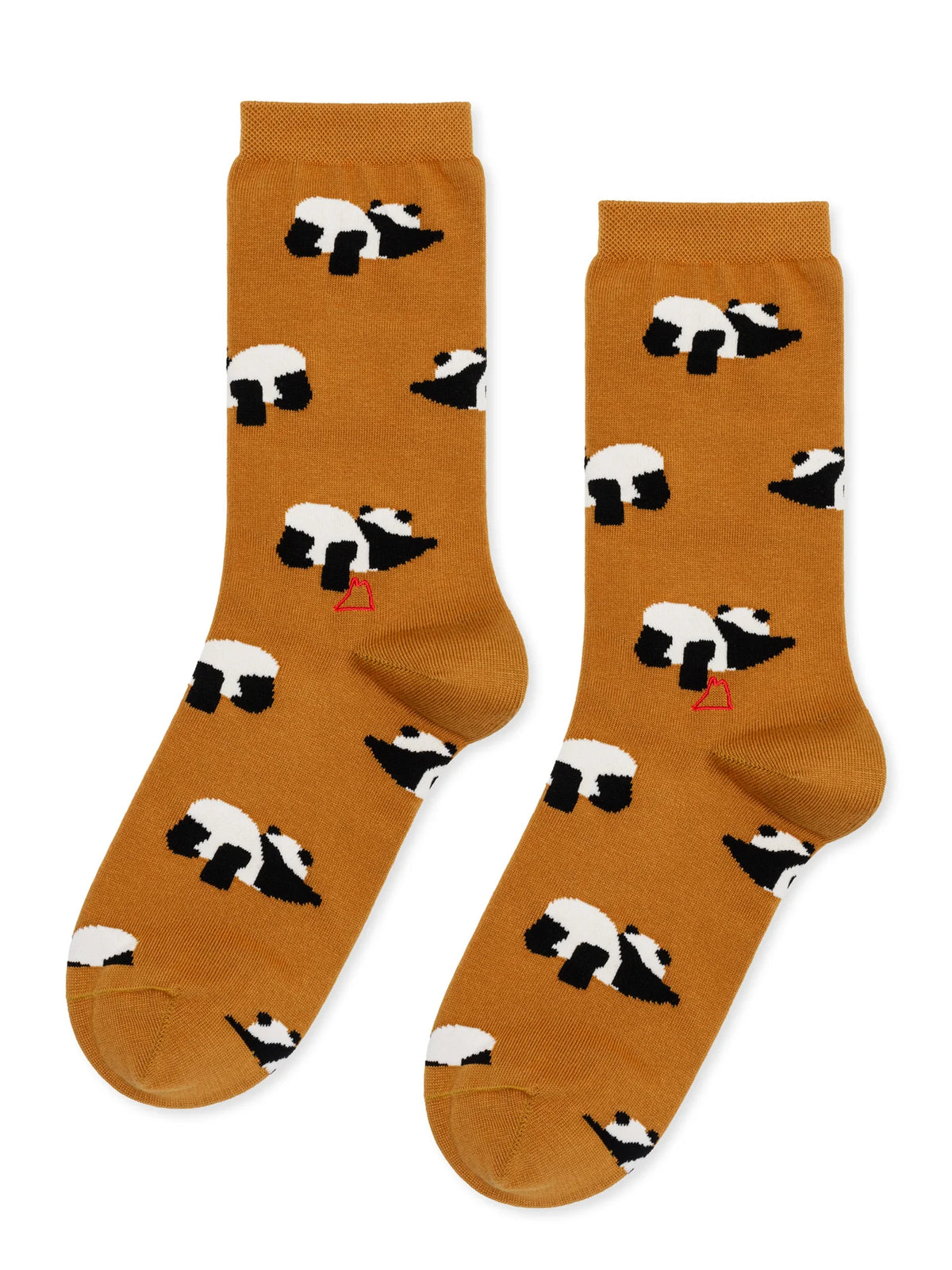 Downward Panda Men's Crew - Ochre