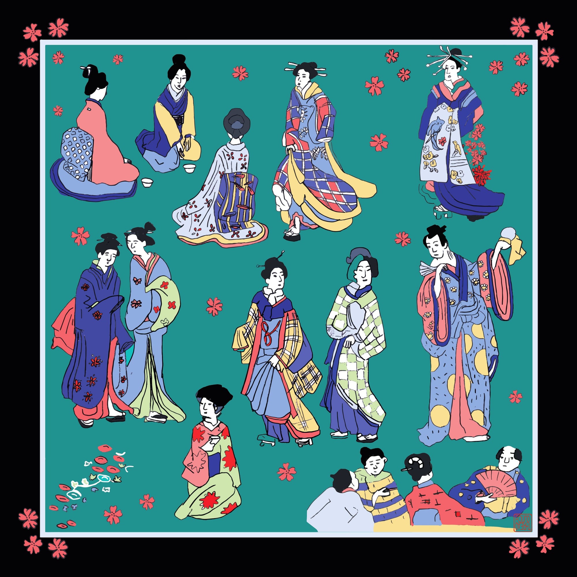 Silk Scarves - Gei (art) sha (person)