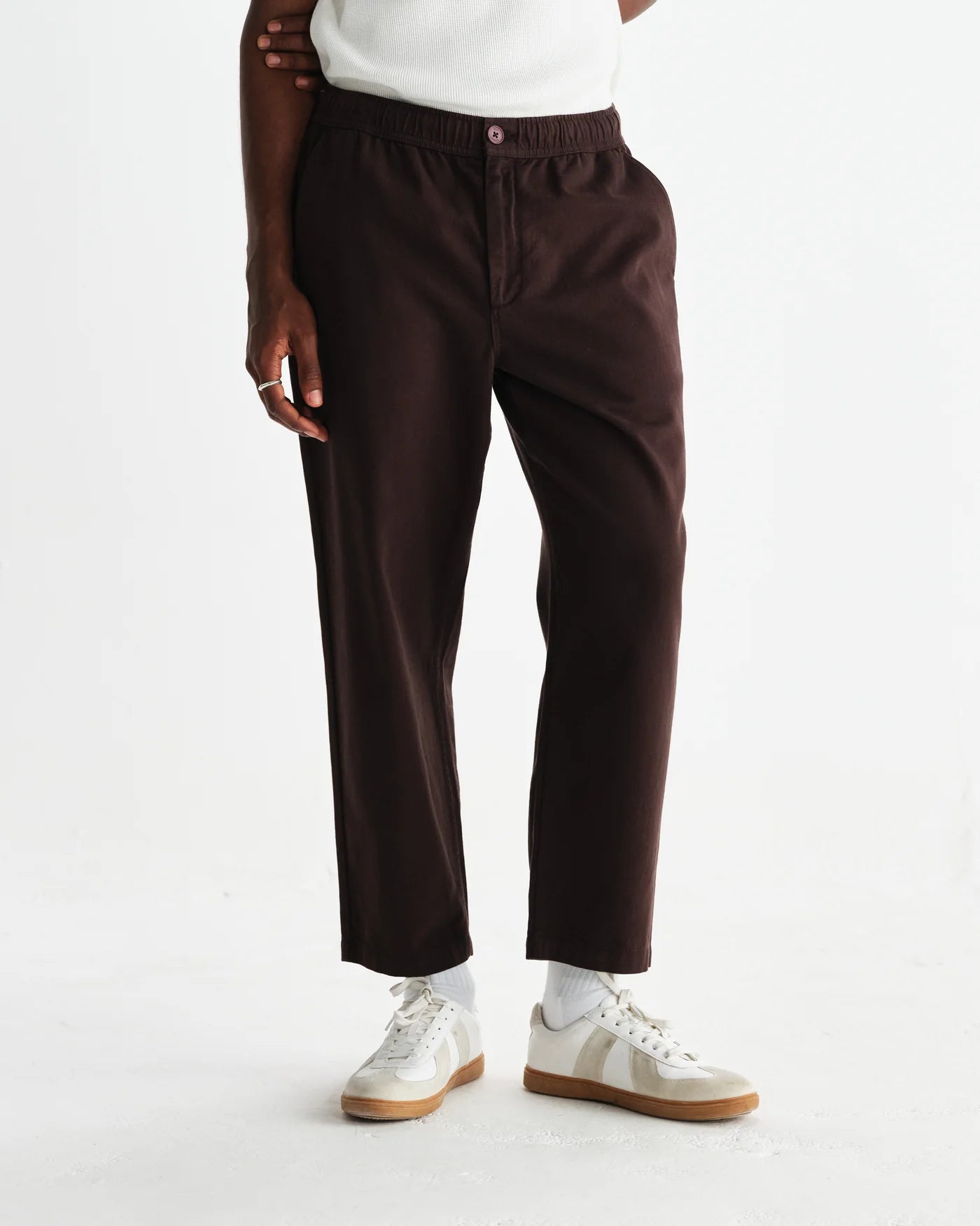 Kurt Trouser Organic Cotton Twill (Longer Length) - Dark Brown