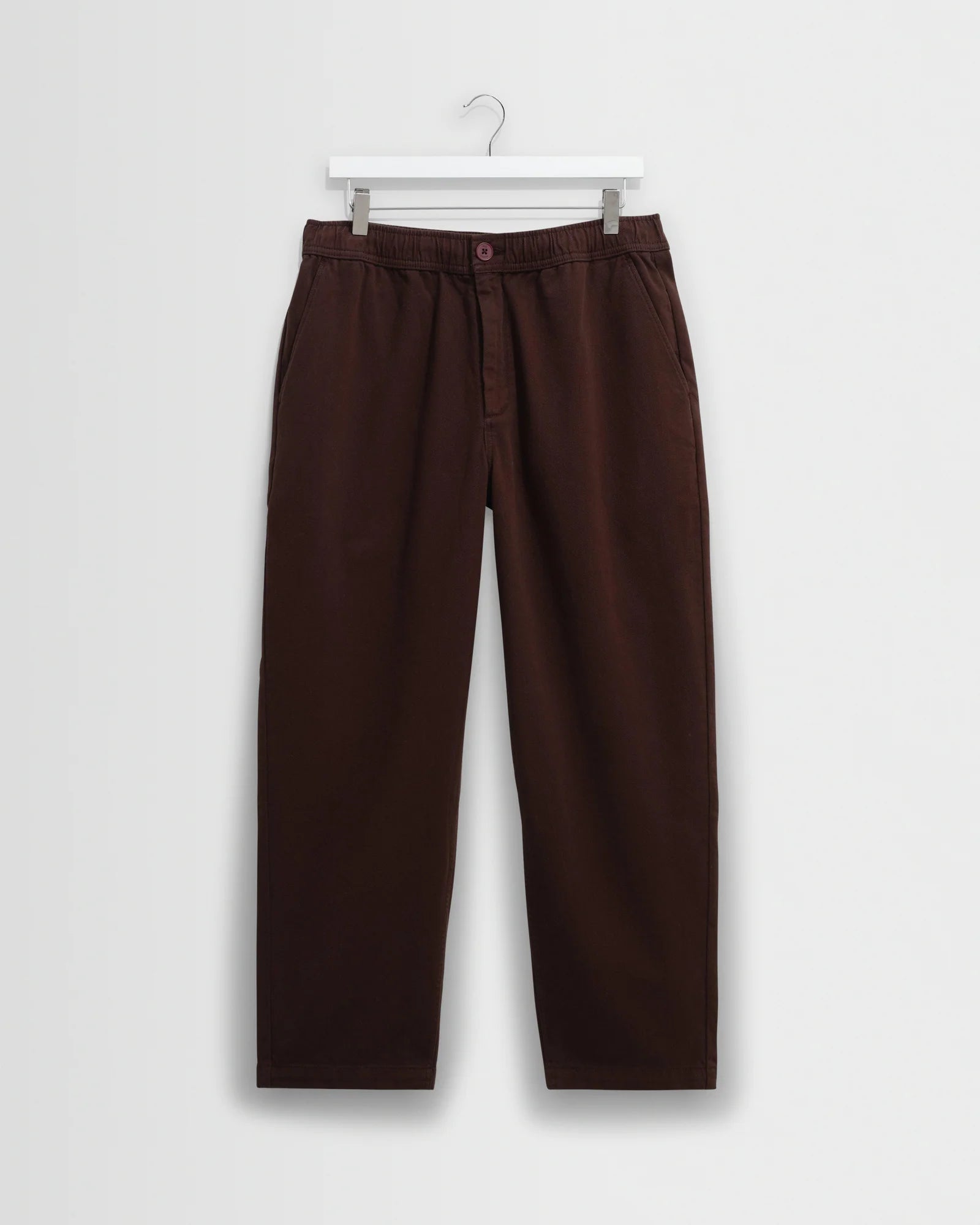 Kurt Trouser Organic Cotton Twill (Longer Length) - Dark Brown