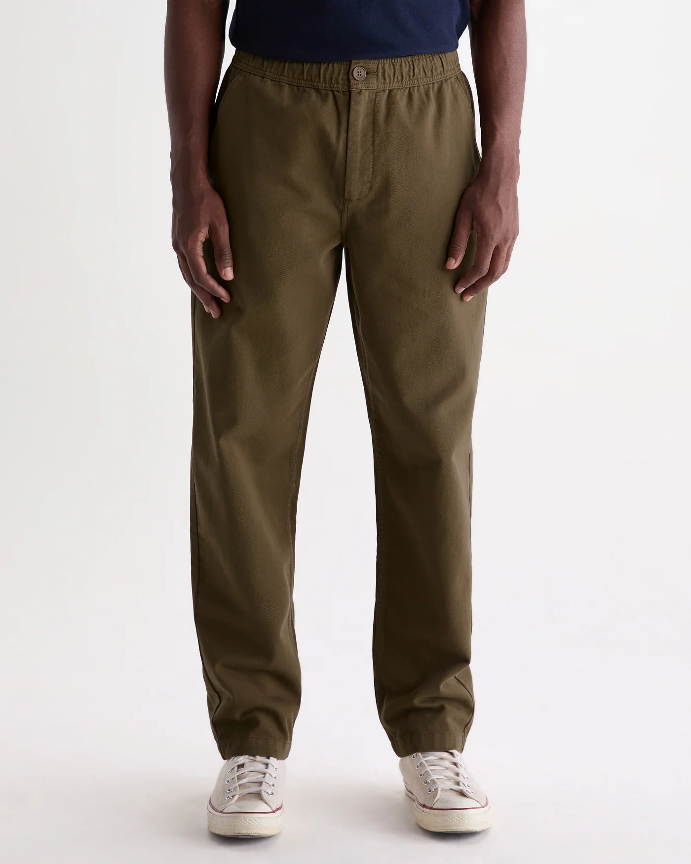 Kurt Trouser Organic Cotton Twill - Dark Khaki