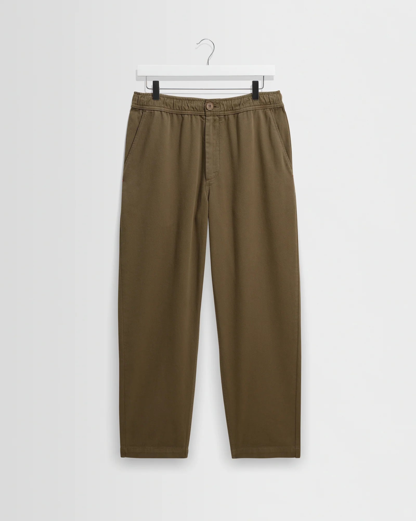 Kurt Trouser Organic Cotton Twill - Dark Khaki