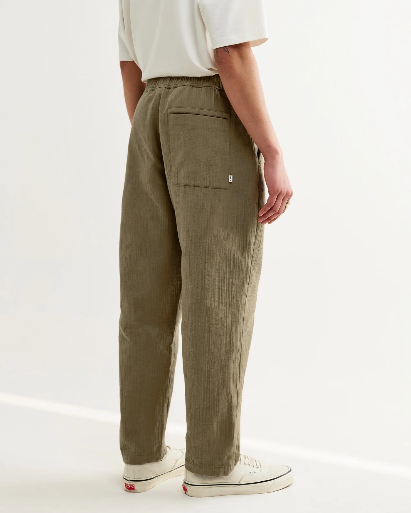 Kurt Trouser Cotton Linen Crinkle - Khaki