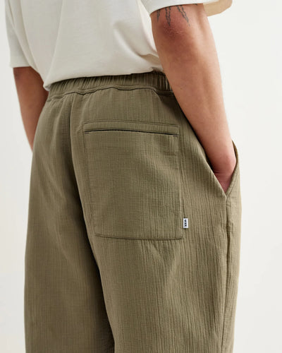 Kurt Trouser Cotton Linen Crinkle - Khaki