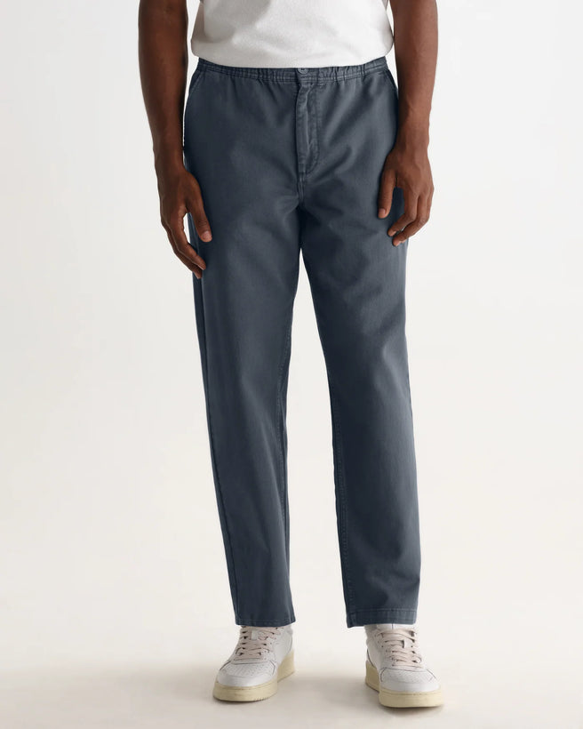 Kurt Trouser Organic Cotton Twill - Petrol Blue