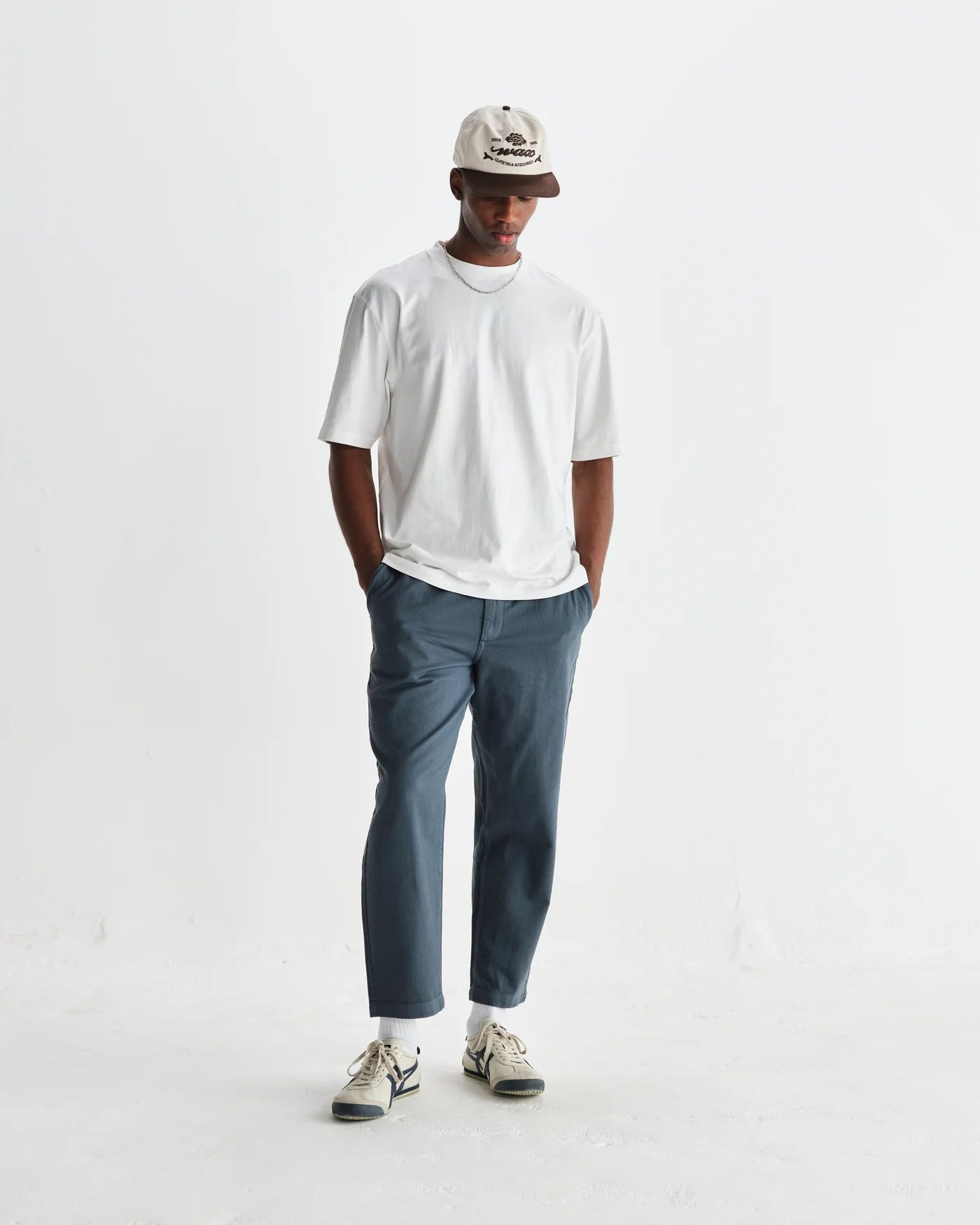 Kurt Trouser Organic Cotton Twill  - Petrol Blue