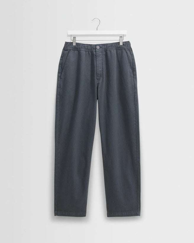 Kurt Trouser Organic Cotton Twill - Petrol Blue