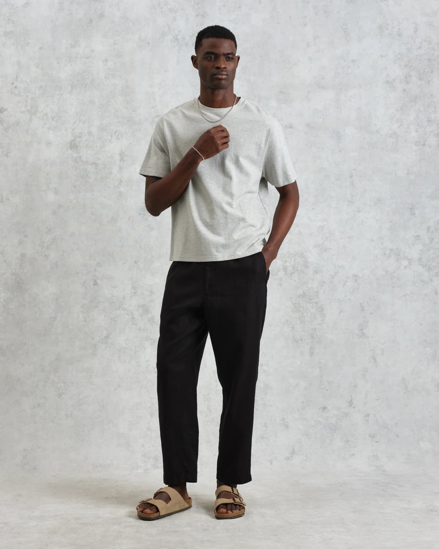 Kurt Trouser Washed Linen - Black