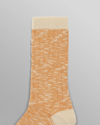 Slub Cotton Socks - Orange
