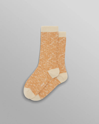 Slub Cotton Socks - Orange