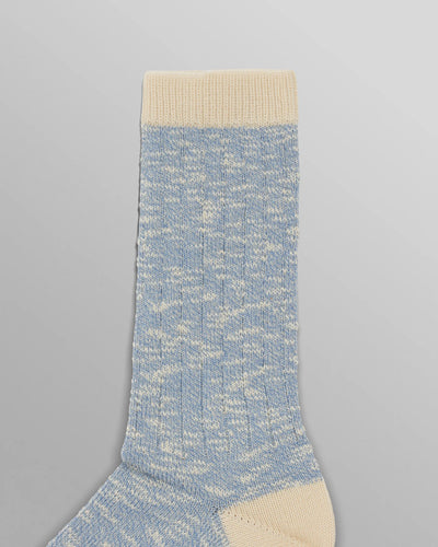 Slub Cotton Socks - Blue