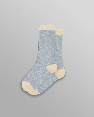 Slub Cotton Socks - Blue