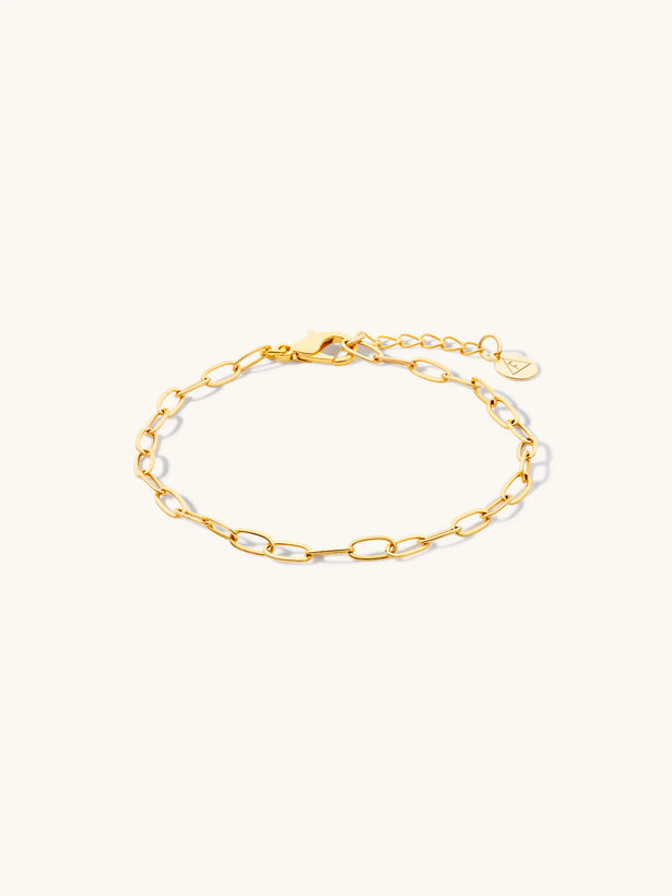 Laura  Mini Oval Bracelet - Gold Plating