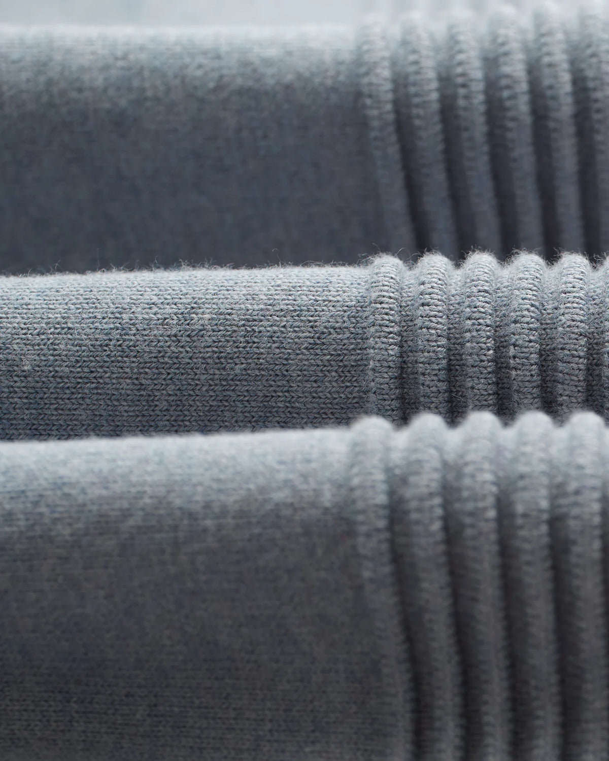 Lennox Striped Zip Polo - Grey Blue Milano