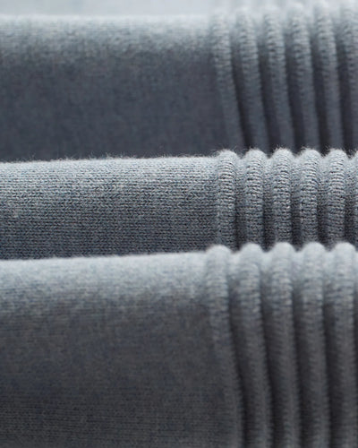 Lennox Striped Zip Polo - Grey Blue Milano