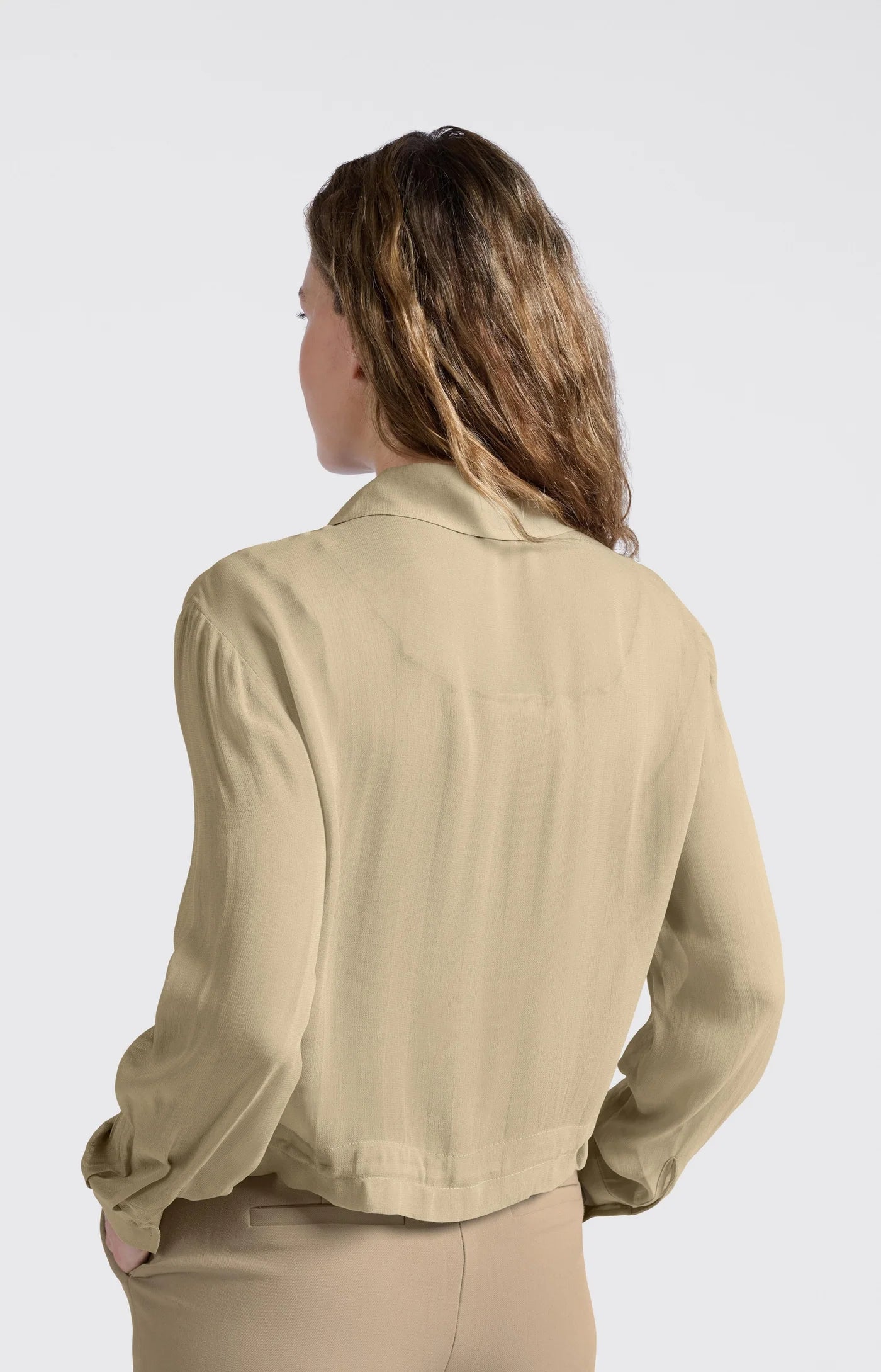 Blouse Jacket w. Zipper - Soft Green