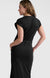V - Neck T-Shirt Dress - Washed Black