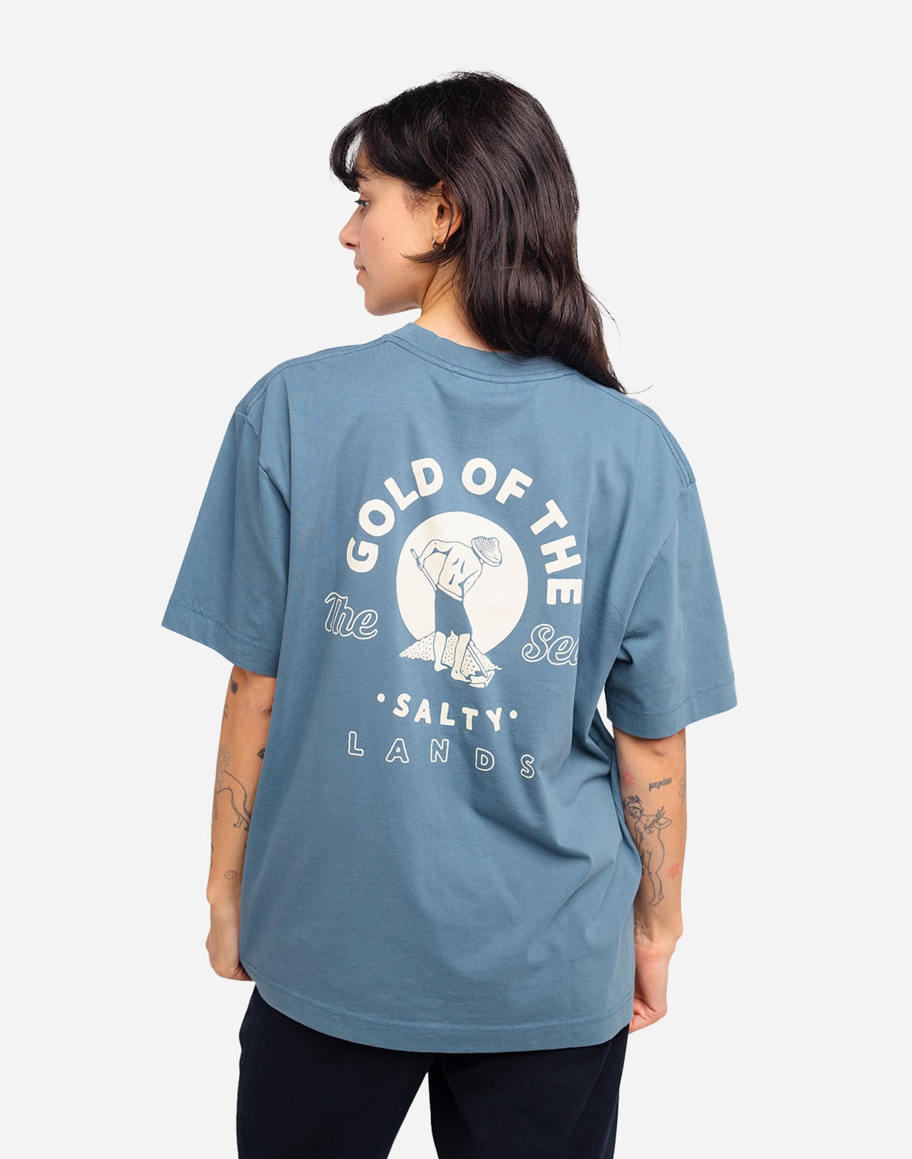 Gold T-Shirt - Steel Blue