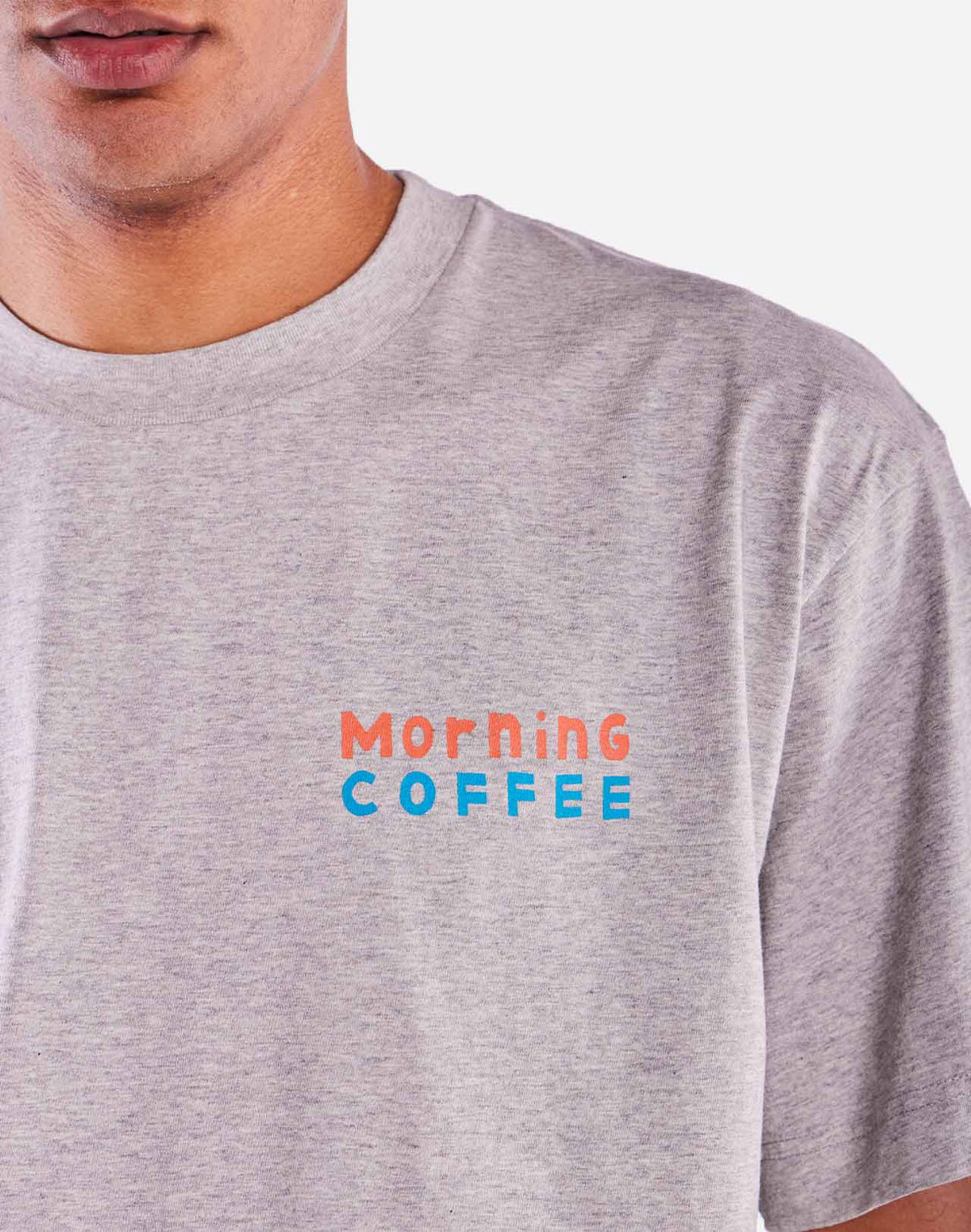 Morning Coffee T-Shirt - Loose Flecked Grey