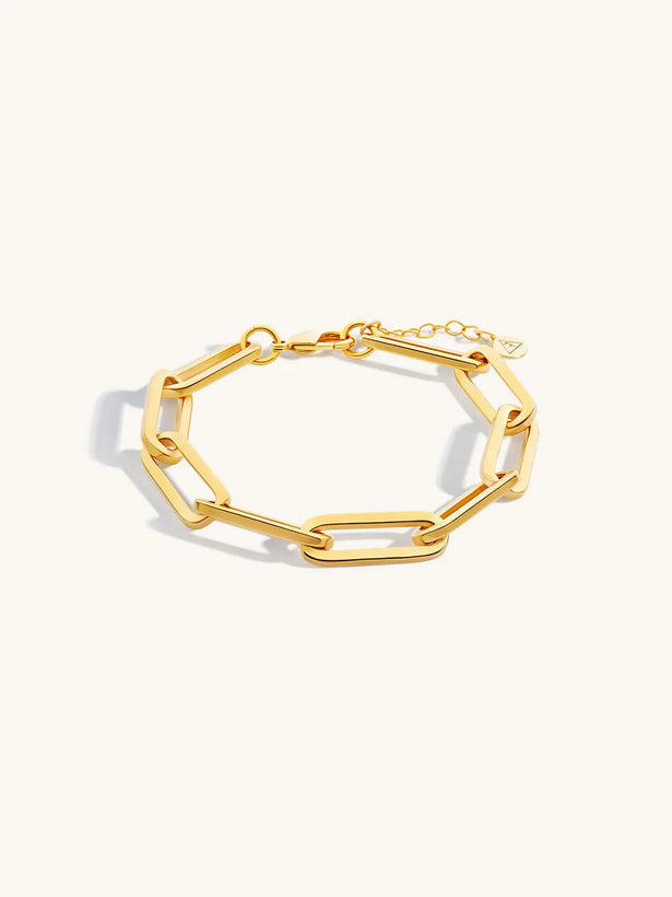 Lucy Large Oval Statement Bracelet - Gold Plating