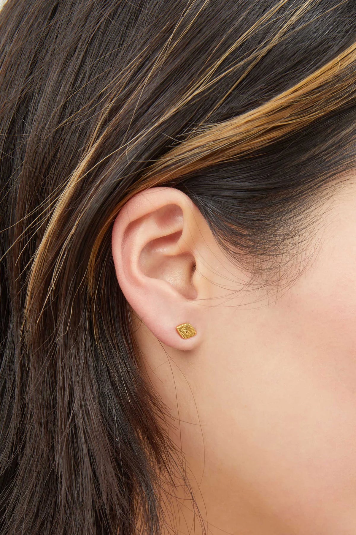 Lumen Evil Eye Studs - Gold Plating