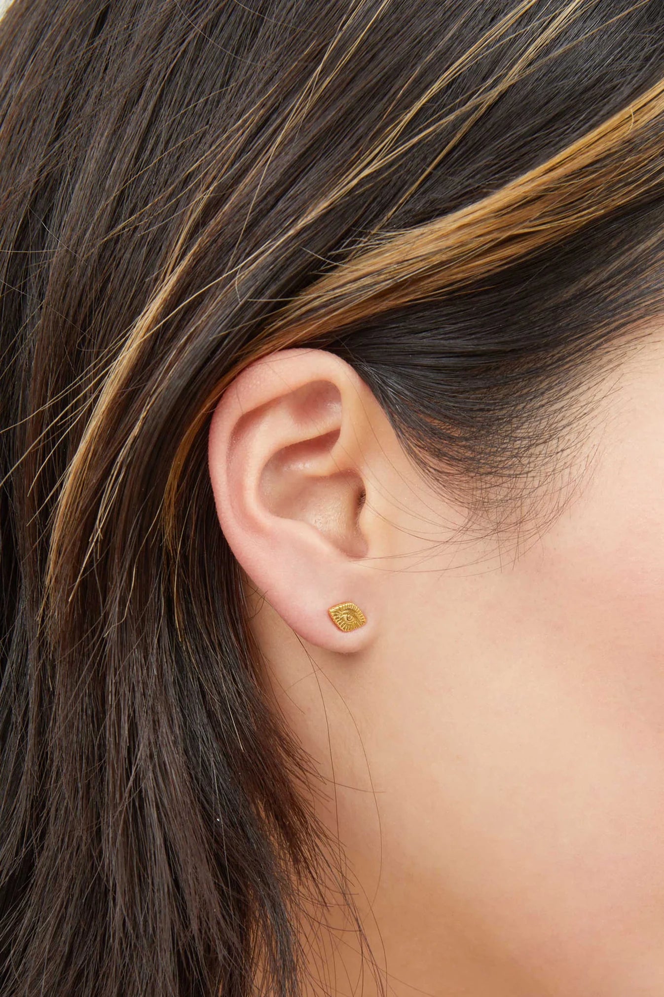 Lumen Evil Eye Studs - Gold Plating