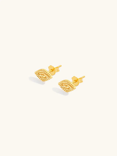 Lumen Evil Eye Studs - Gold Plating