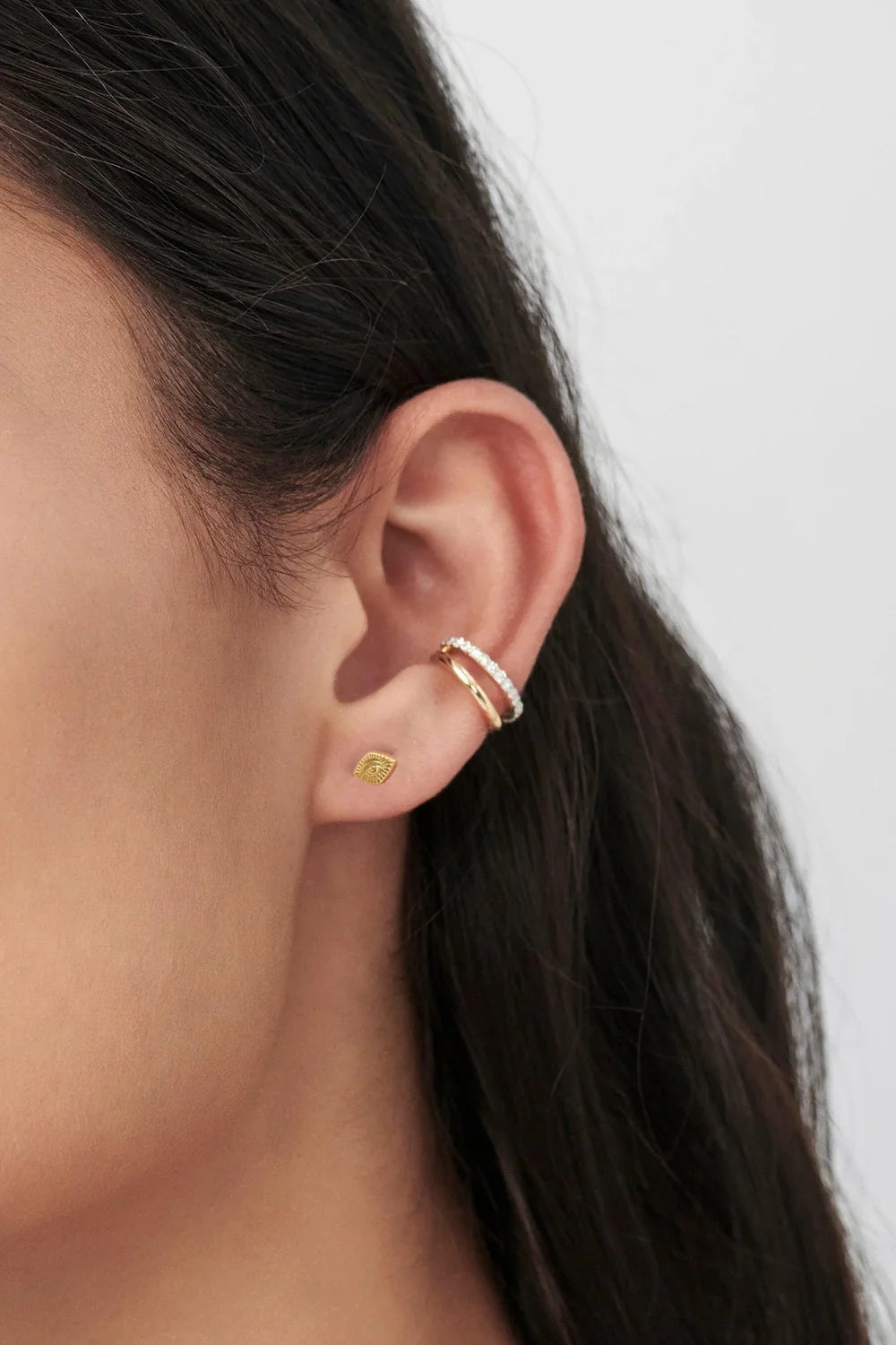 Lumen Evil Eye Studs - Gold Plating