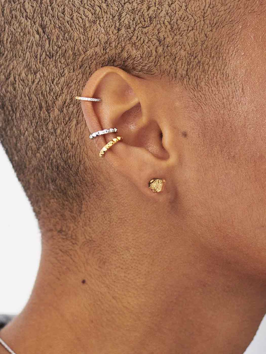 Magma Textured Studs - Gold Plating