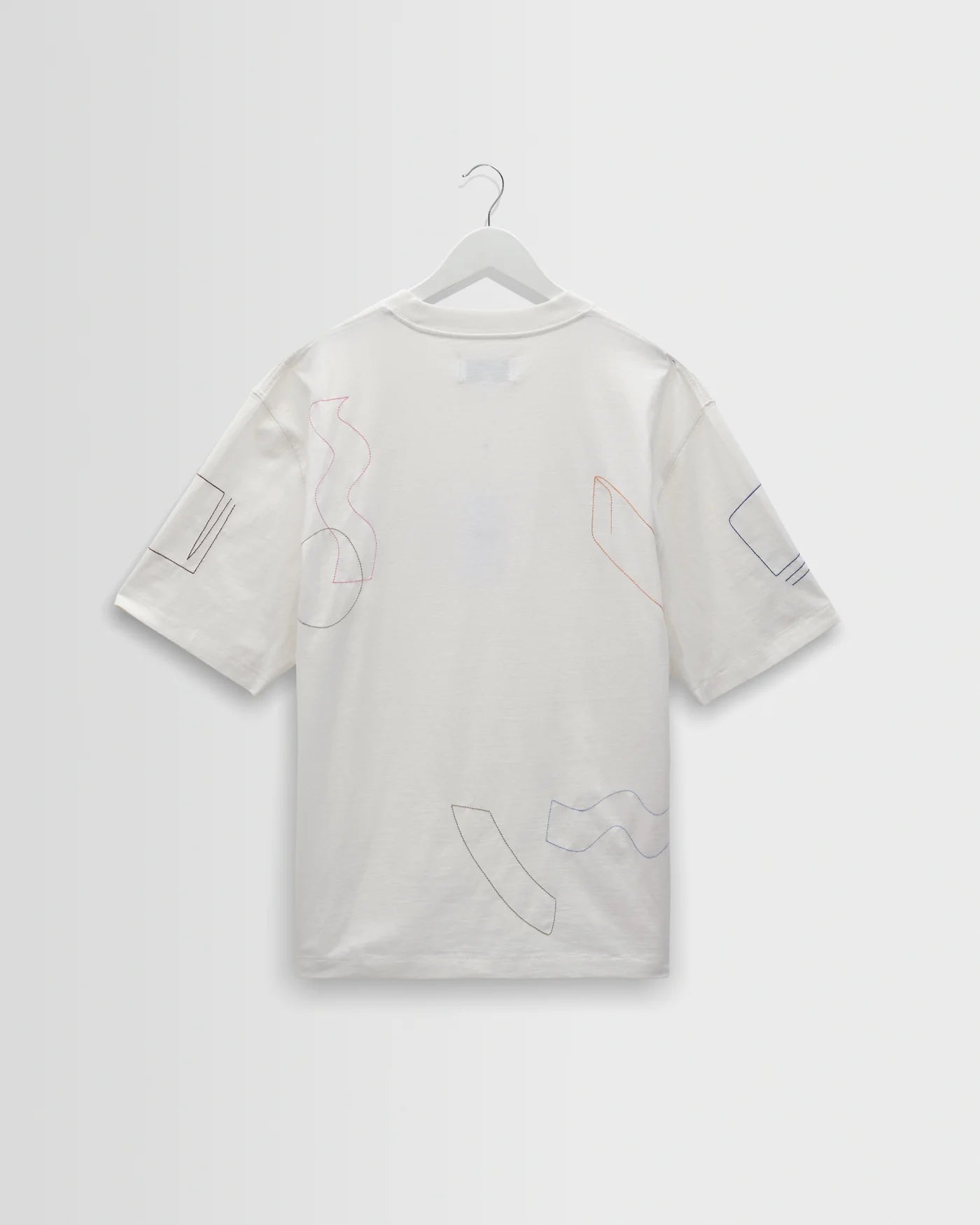 Milton Tee Cotton Shapes  Embroidered - Ecru