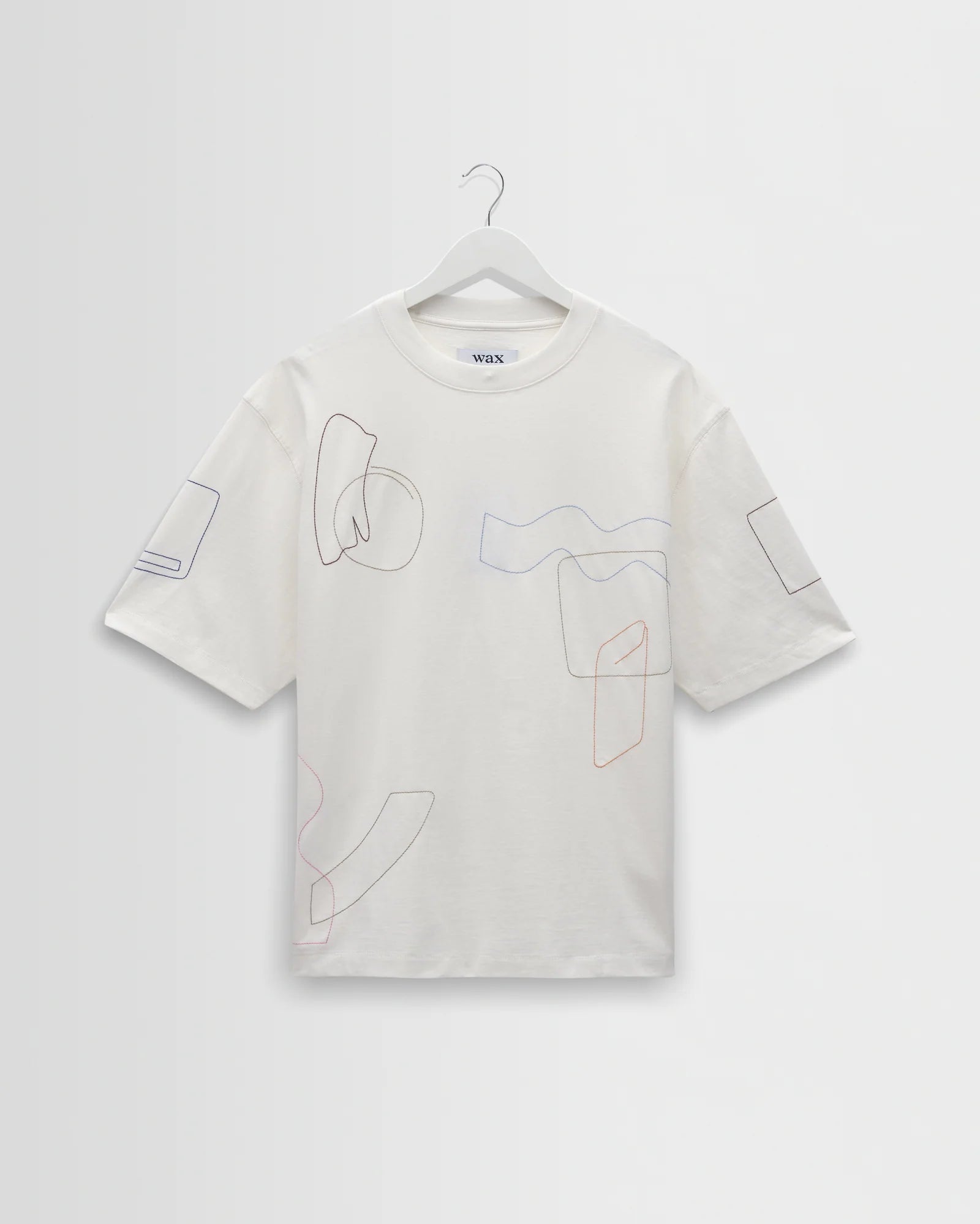 Milton Tee Cotton Shapes  Embroidered - Ecru