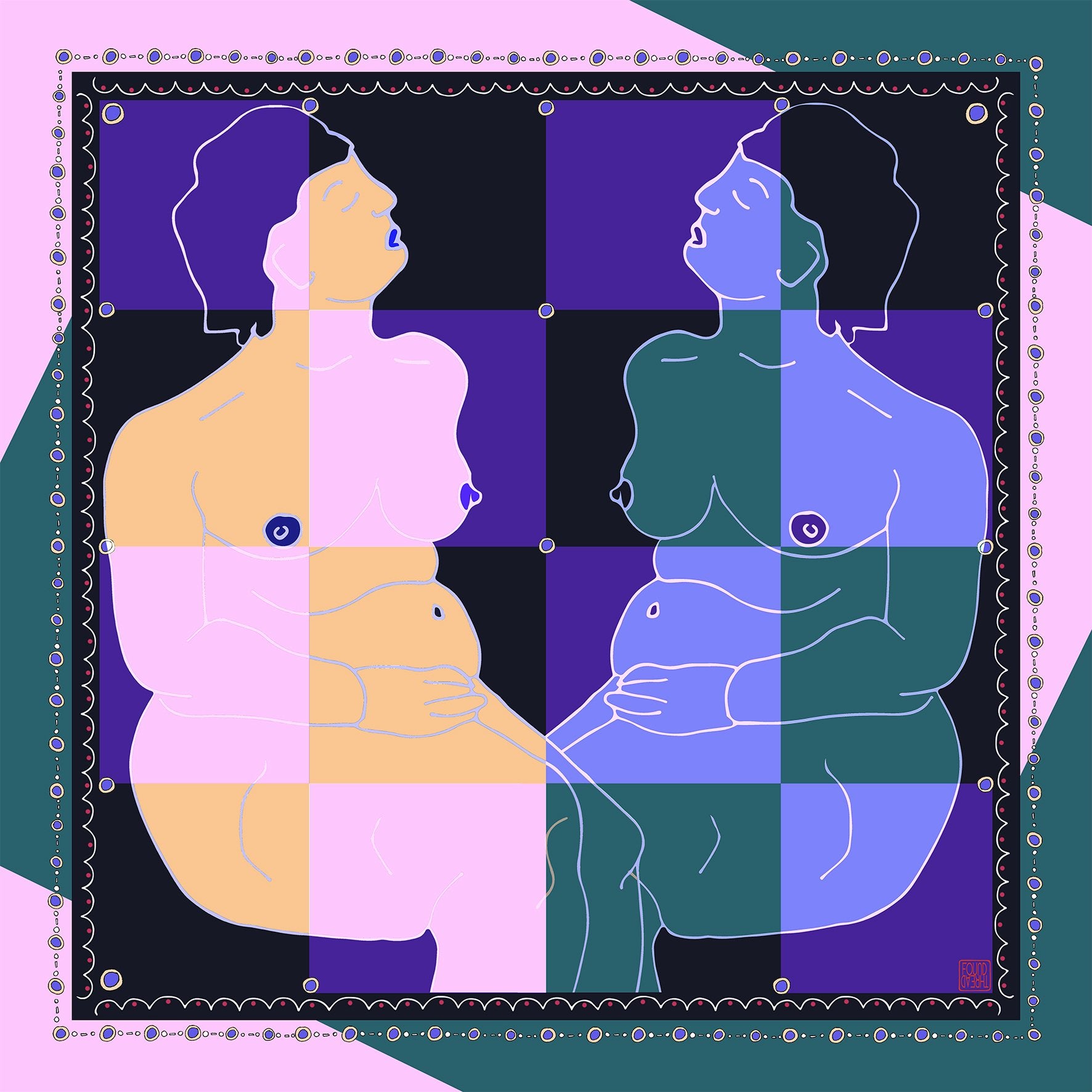 Silk Scarves - Mirrored