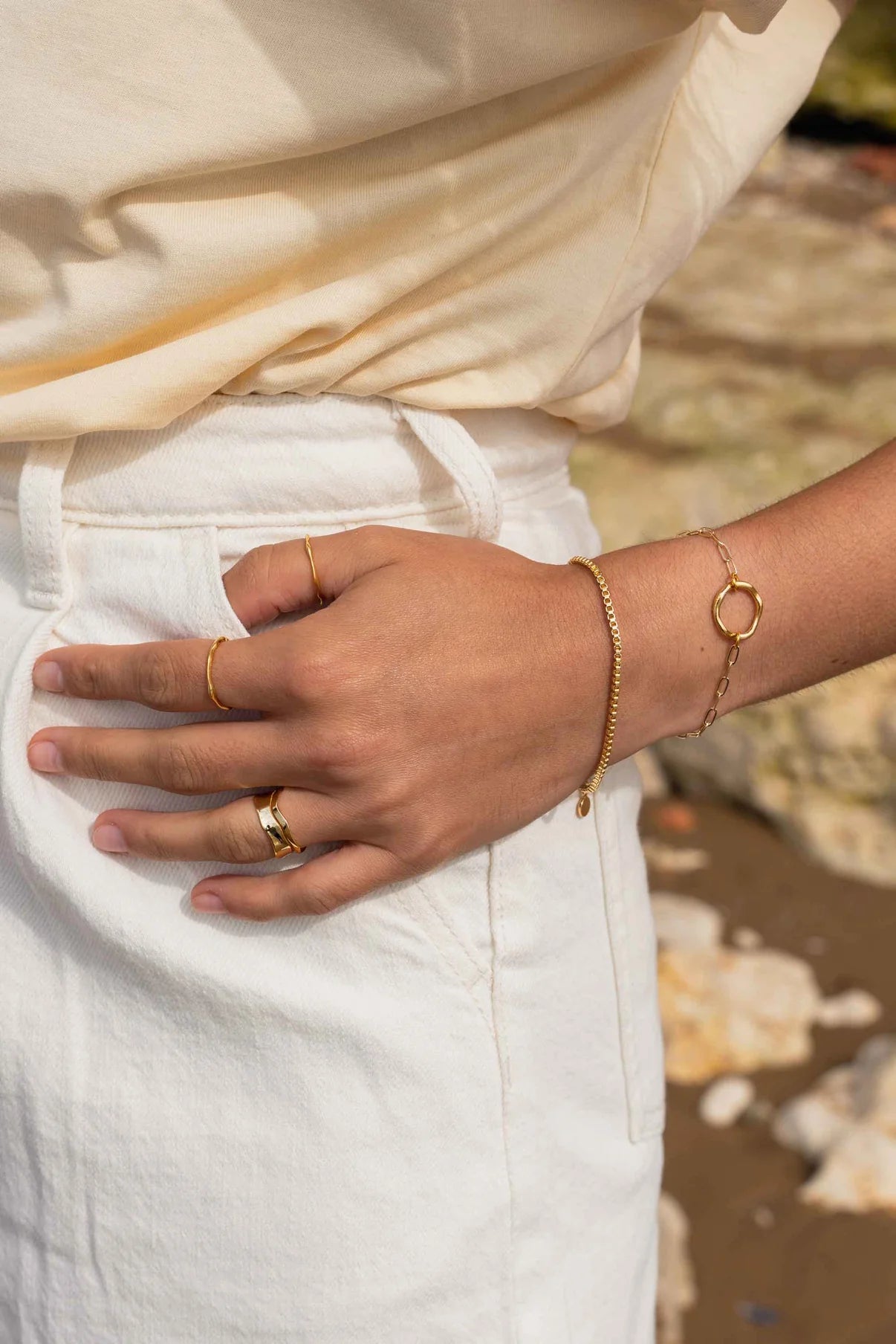 Bailey Box Bracelet - Gold Plating