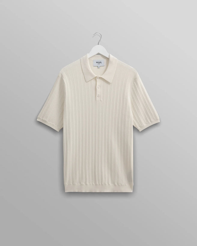 Naples Knitted Polo Shirt - Ecru