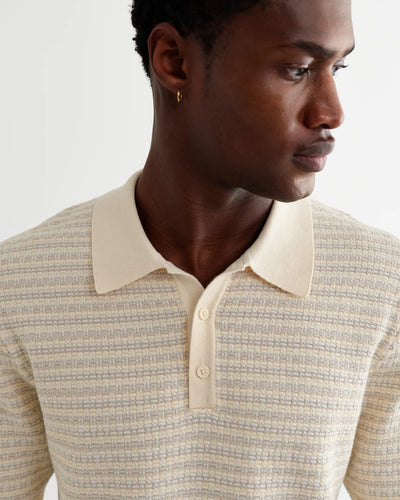 Naples SS Polo - Mini Geo Natural