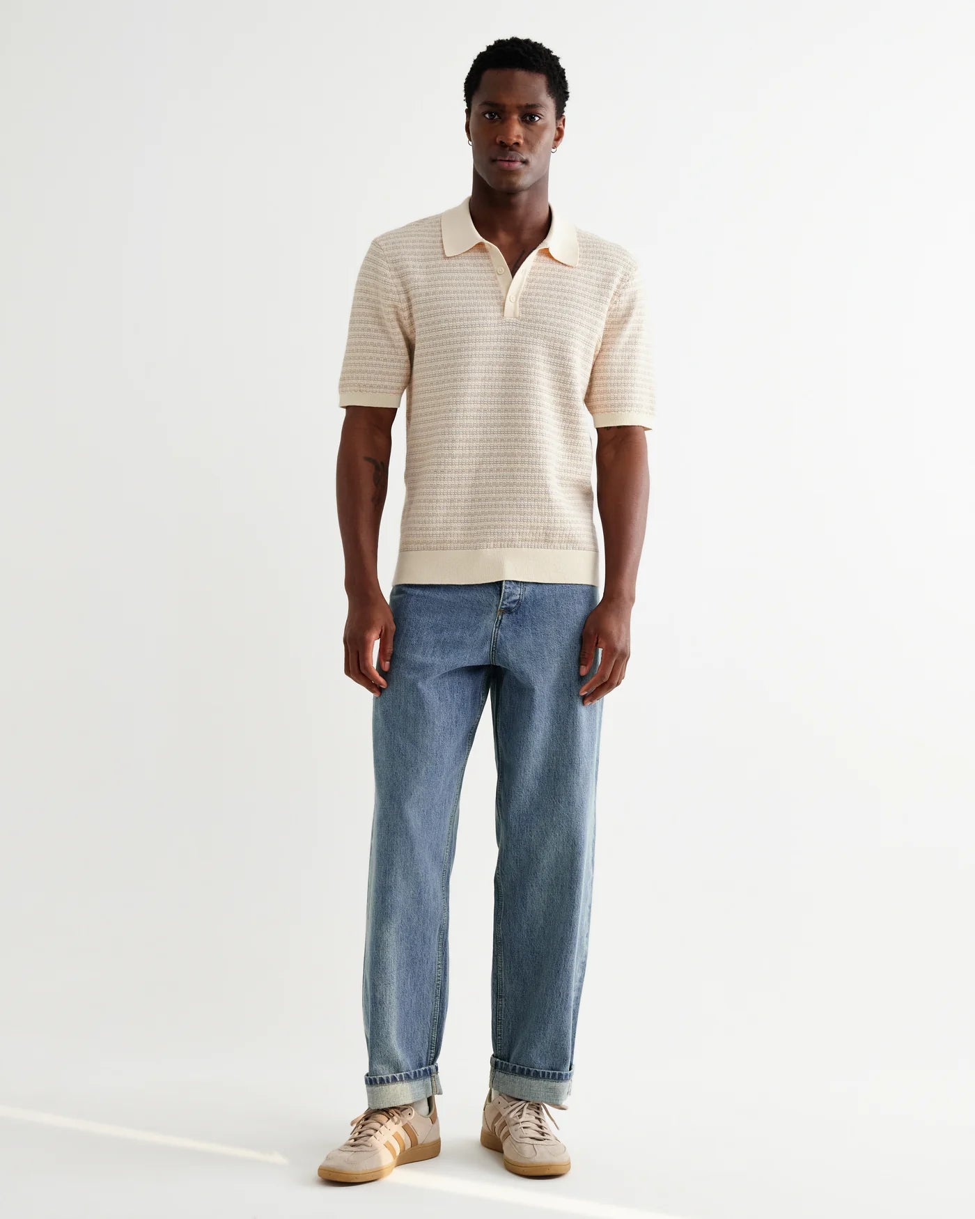 Naples SS Polo - Mini Geo Natural