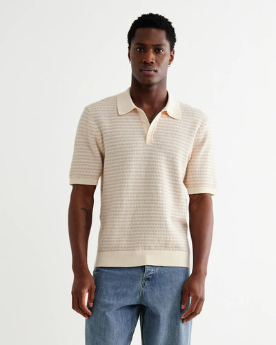 Naples SS Polo - Mini Geo Natural